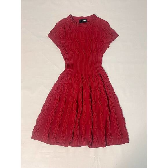 THE‎ KOOPLES JACQUARD MOTIFS RED KNIT DRESS, SIZE 1,S - Picture 2 of 7